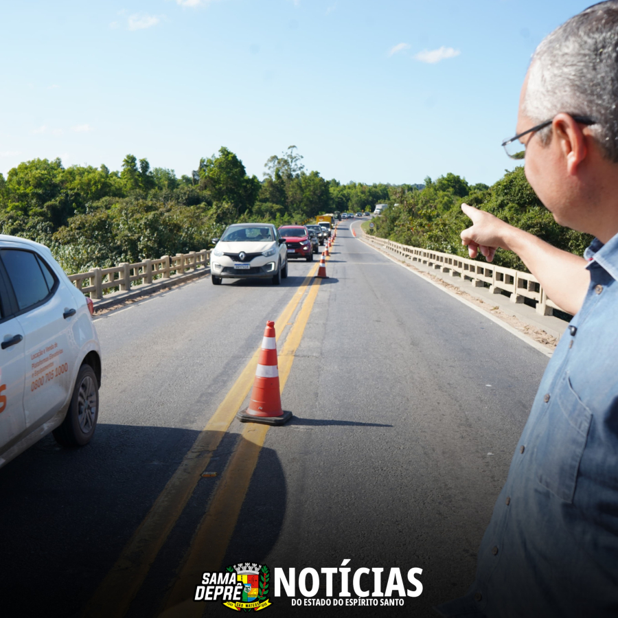 Interdição na BR-101 na ponte que cruza o Rio Cricaré em São Mateus