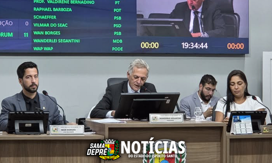 Câmara de São Mateus aprova emenda que amplia número de vereadores de 11 para 19 a partir da legislatura de 2029